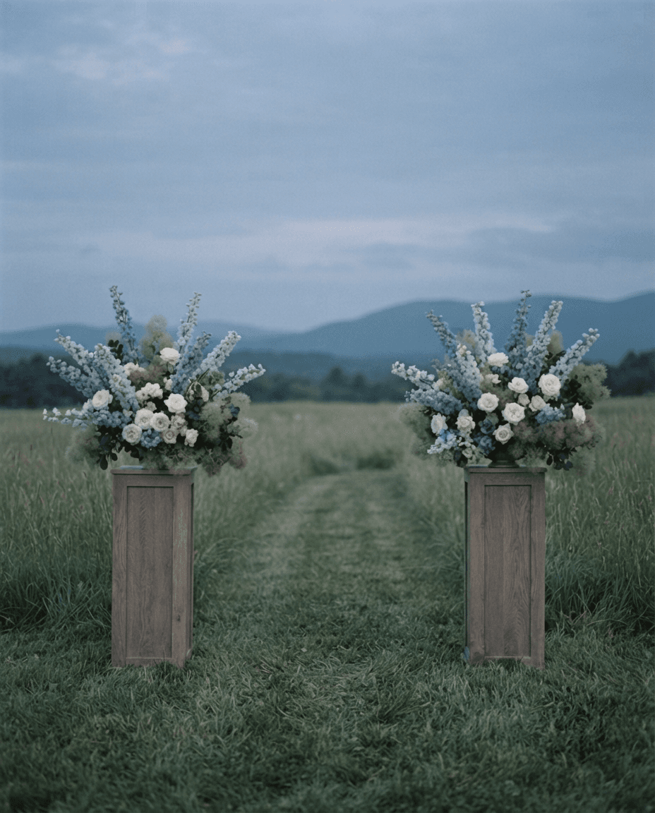 Storm King Ceremony — Outdoor intimate ceremony florals
